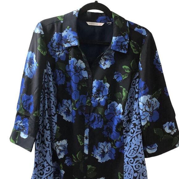 Isaac Mizrahi Live! Floral Button Down Dress Sz 2X - Picture 2 of 9